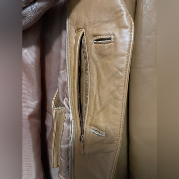 Wilsons Leather Pelle Studio Cognac Thinsulate Ultra Leather Coat Size XL - Picture 14 of 17